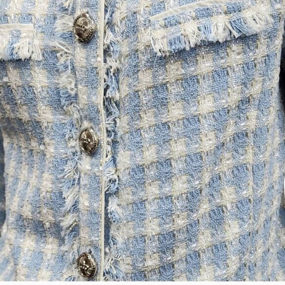 NWT Walter Baker Callista Jacket in Nautical Tweed Blue - Picture 3 of 13